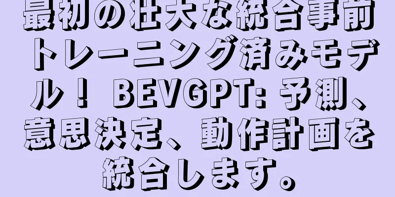 最初の壮大な統合事前トレーニング済みモデル！ BEVGPT: 予測、意思決定、動作計画を統合します。