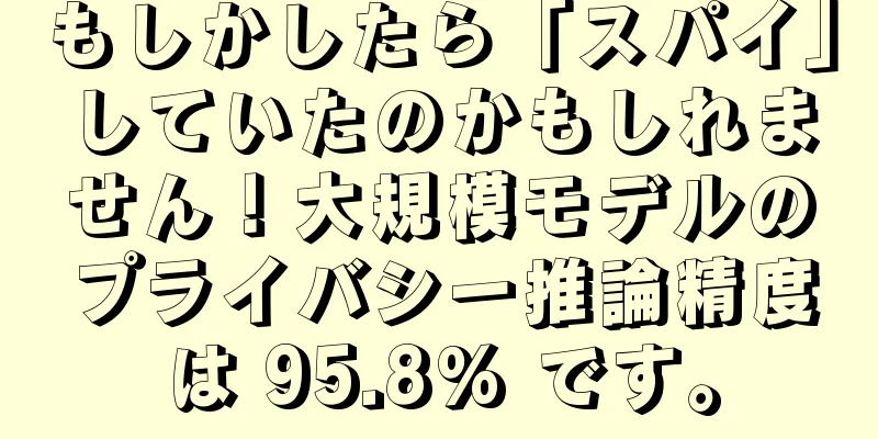 もしかしたら「スパイ」していたのかもしれません！大規模モデルのプライバシー推論精度は 95.8% です。