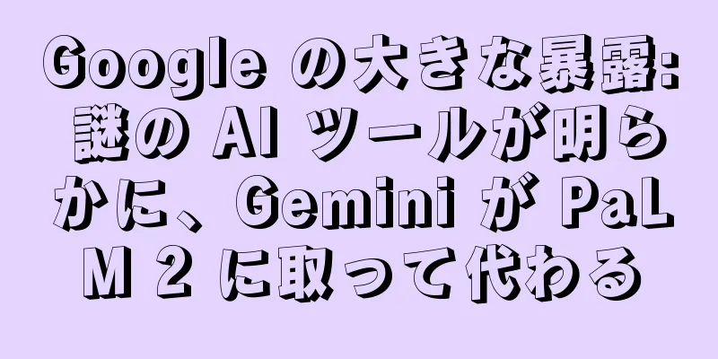 Google の大きな暴露: 謎の AI ツールが明らかに、Gemini が PaLM 2 に取って代わる