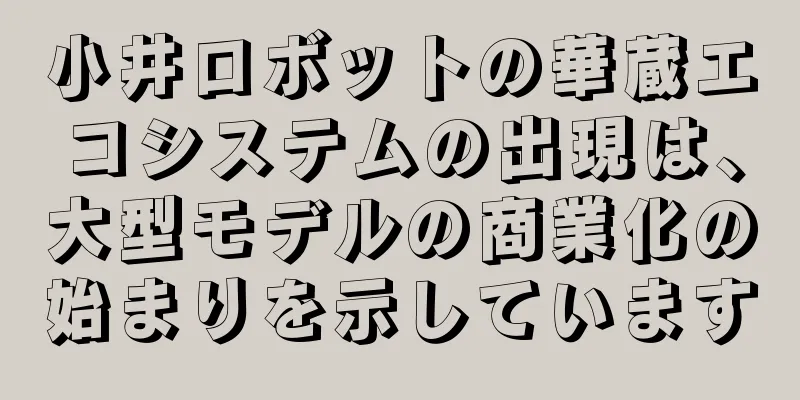 小井ロボットの華蔵エコシステムの出現は、大型モデルの商業化の始まりを示しています