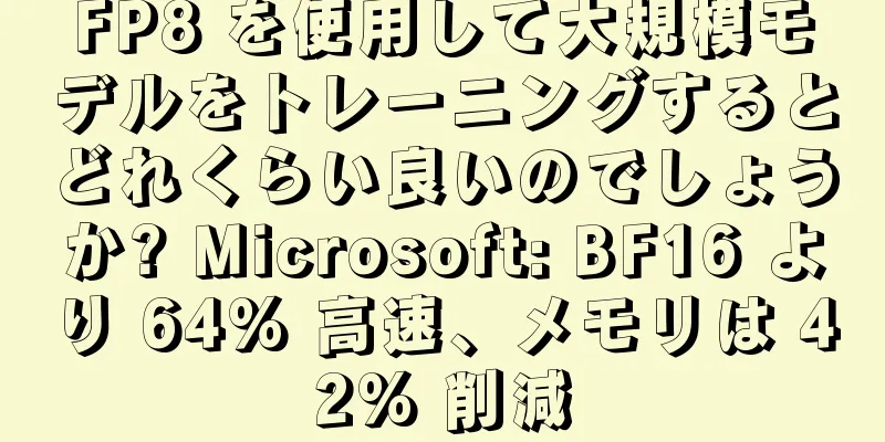 FP8 を使用して大規模モデルをトレーニングするとどれくらい良いのでしょうか? Microsoft: BF16 より 64% 高速、メモリは 42% 削減