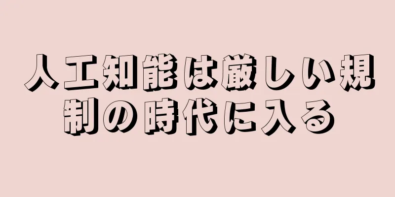 人工知能は厳しい規制の時代に入る
