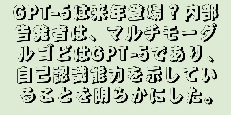 GPT-5は来年登場？内部告発者は、マルチモーダルゴビはGPT-5であり、自己認識能力を示していることを明らかにした。