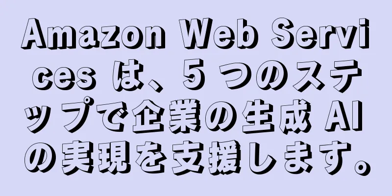 Amazon Web Services は、5 つのステップで企業の生成 AI の実現を支援します。