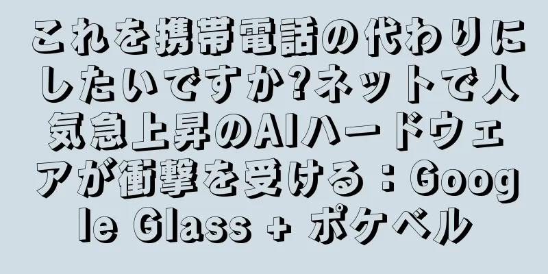 これを携帯電話の代わりにしたいですか?ネットで人気急上昇のAIハードウェアが衝撃を受ける：Google Glass + ポケベル