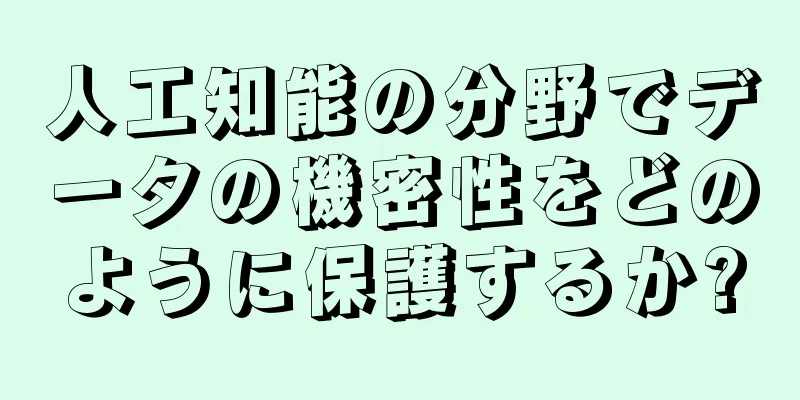 人工知能の分野でデータの機密性をどのように保護するか?