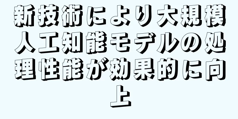 新技術により大規模人工知能モデルの処理性能が効果的に向上