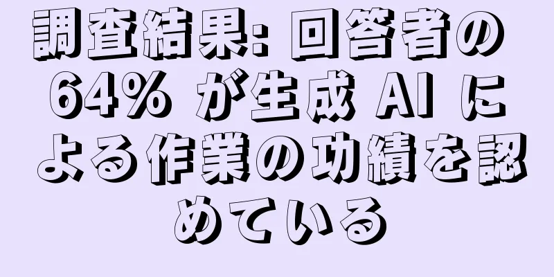 調査結果: 回答者の 64% が生成 AI による作業の功績を認めている