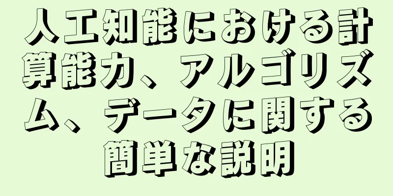 人工知能における計算能力、アルゴリズム、データに関する簡単な説明