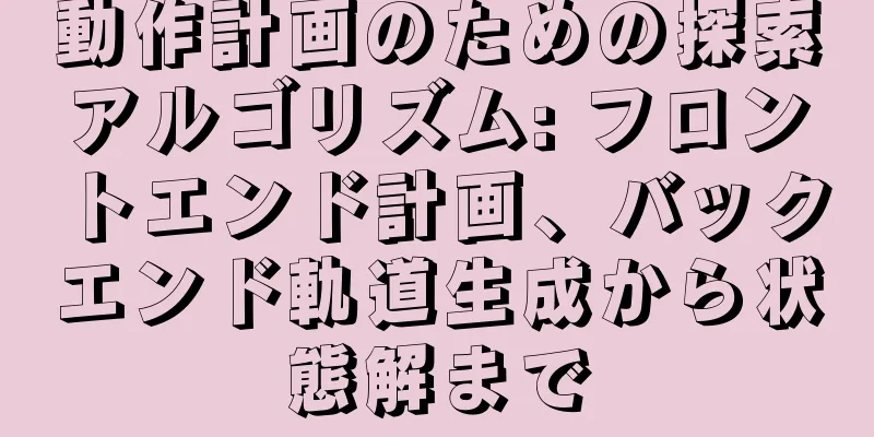 動作計画のための探索アルゴリズム: フロントエンド計画、バックエンド軌道生成から状態解まで