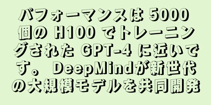 パフォーマンスは 5000 個の H100 でトレーニングされた GPT-4 に近いです。 DeepMindが新世代の大規模モデルを共同開発