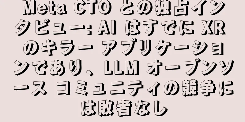 Meta CTO との独占インタビュー: AI はすでに XR のキラー アプリケーションであり、LLM オープンソース コミュニティの競争には敗者なし