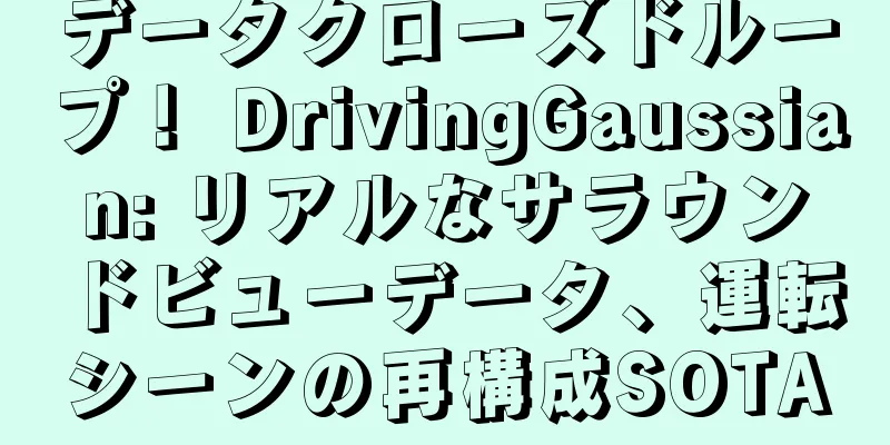 データクローズドループ！ DrivingGaussian: リアルなサラウンドビューデータ、運転シーンの再構成SOTA