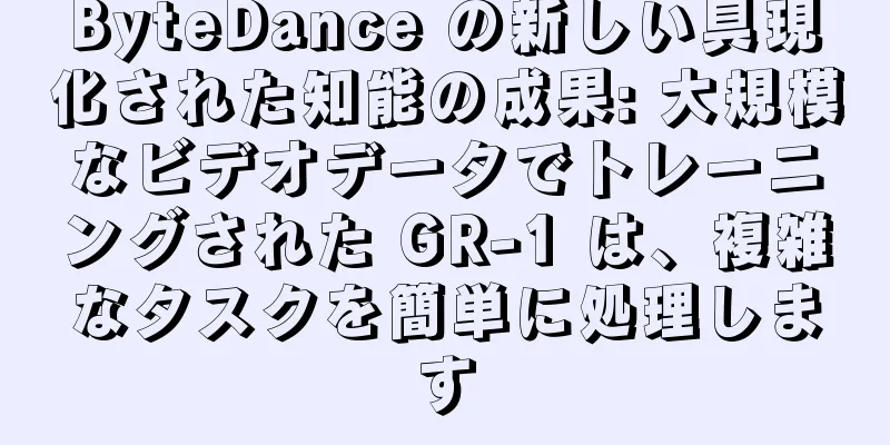 ByteDance の新しい具現化された知能の成果: 大規模なビデオデータでトレーニングされた GR-1 は、複雑なタスクを簡単に処理します
