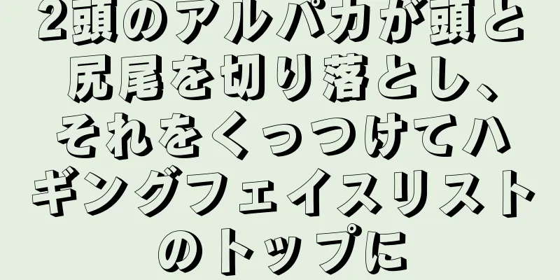 2頭のアルパカが頭と尻尾を切り落とし、それをくっつけてハギングフェイスリストのトップに