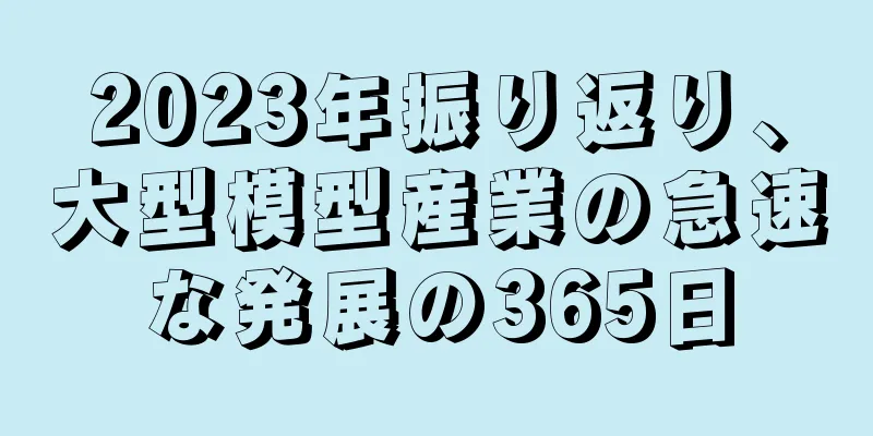 2023年振り返り、大型模型産業の急速な発展の365日