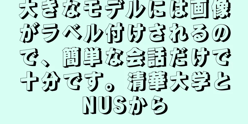大きなモデルには画像がラベル付けされるので、簡単な会話だけで十分です。清華大学とNUSから