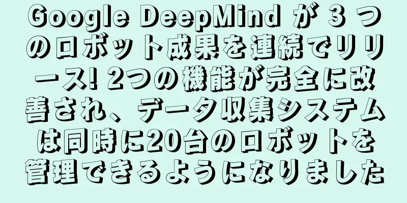 Google DeepMind が 3 つのロボット成果を連続でリリース! 2つの機能が完全に改善され、データ収集システムは同時に20台のロボットを管理できるようになりました