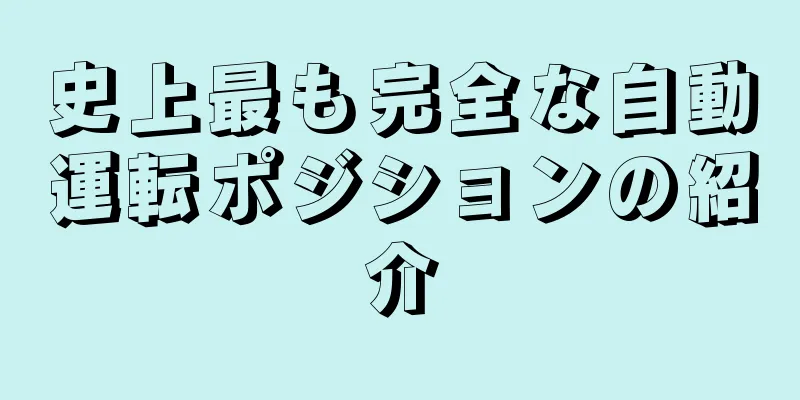 史上最も完全な自動運転ポジションの紹介