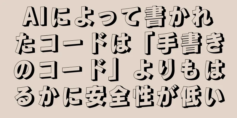 AIによって書かれたコードは「手書きのコード」よりもはるかに安全性が低い
