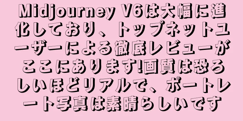 Midjourney V6は大幅に進化しており、トップネットユーザーによる徹底レビューがここにあります!画質は恐ろしいほどリアルで、ポートレート写真は素晴らしいです