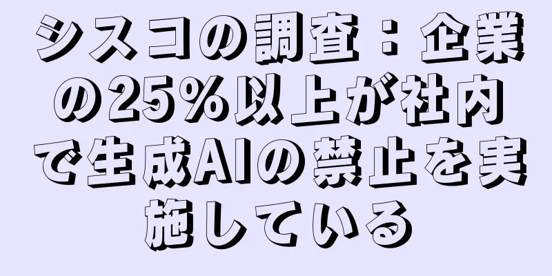 シスコの調査：企業の25％以上が社内で生成AIの禁止を実施している