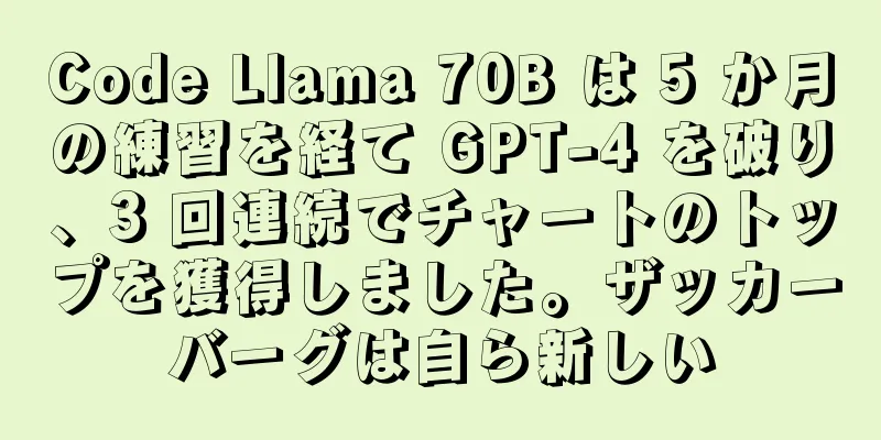 Code Llama 70B は 5 か月の練習を経て GPT-4 を破り、3 回連続でチャートのトップを獲得しました。ザッカーバーグは自ら新しい