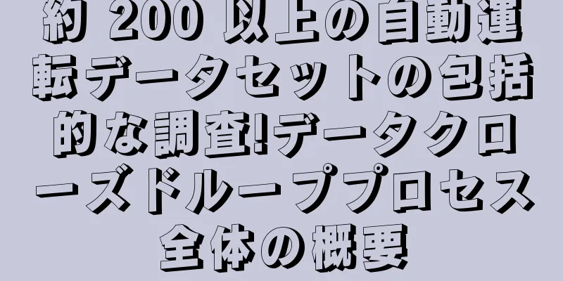 約 200 以上の自動運転データセットの包括的な調査!データクローズドループプロセス全体の概要