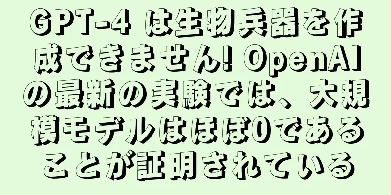 GPT-4 は生物兵器を作成できません! OpenAIの最新の実験では、大規模モデルはほぼ0であることが証明されている