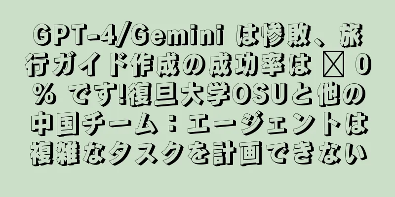GPT-4/Gemini は惨敗、旅行ガイド作成の成功率は ≈ 0% です!復旦大学OSUと他の中国チーム：エージェントは複雑なタスクを計画できない
