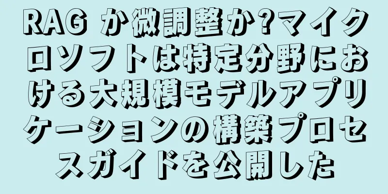 RAG か微調整か?マイクロソフトは特定分野における大規模モデルアプリケーションの構築プロセスガイドを公開した