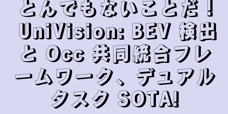 とんでもないことだ！ UniVision: BEV 検出と Occ 共同統合フレームワーク、デュアルタスク SOTA!