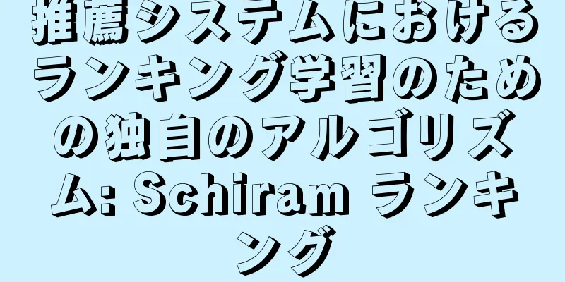 推薦システムにおけるランキング学習のための独自のアルゴリズム: Schiram ランキング