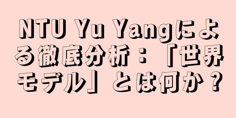 NTU Yu Yangによる徹底分析：「世界モデル」とは何か？