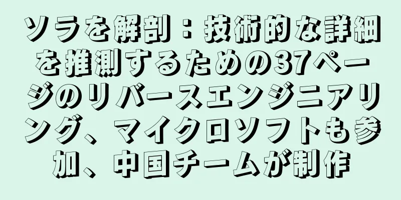 ソラを解剖：技術的な詳細を推測するための37ページのリバースエンジニアリング、マイクロソフトも参加、中国チームが制作