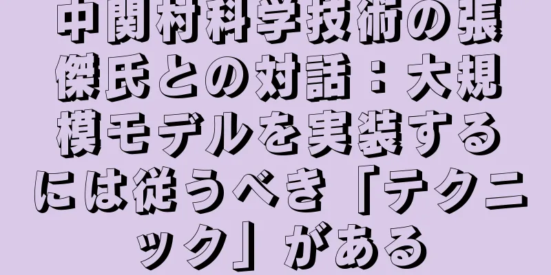 中関村科学技術の張傑氏との対話：大規模モデルを実装するには従うべき「テクニック」がある